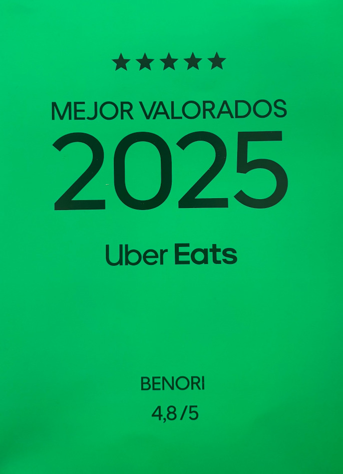Benori Sushi premiado por Uber Eats 2025