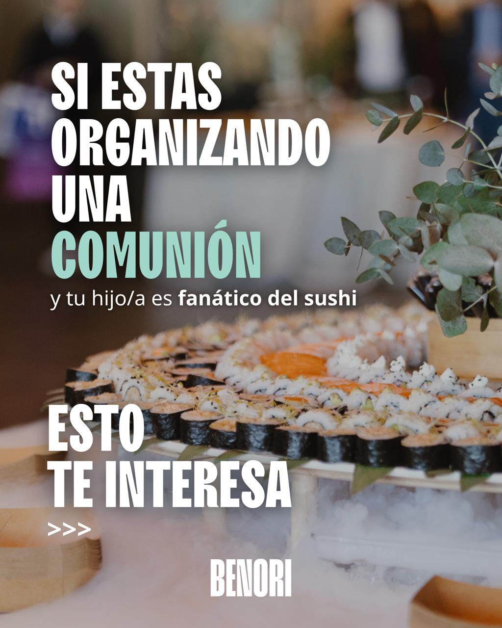 sushi para comuniones
